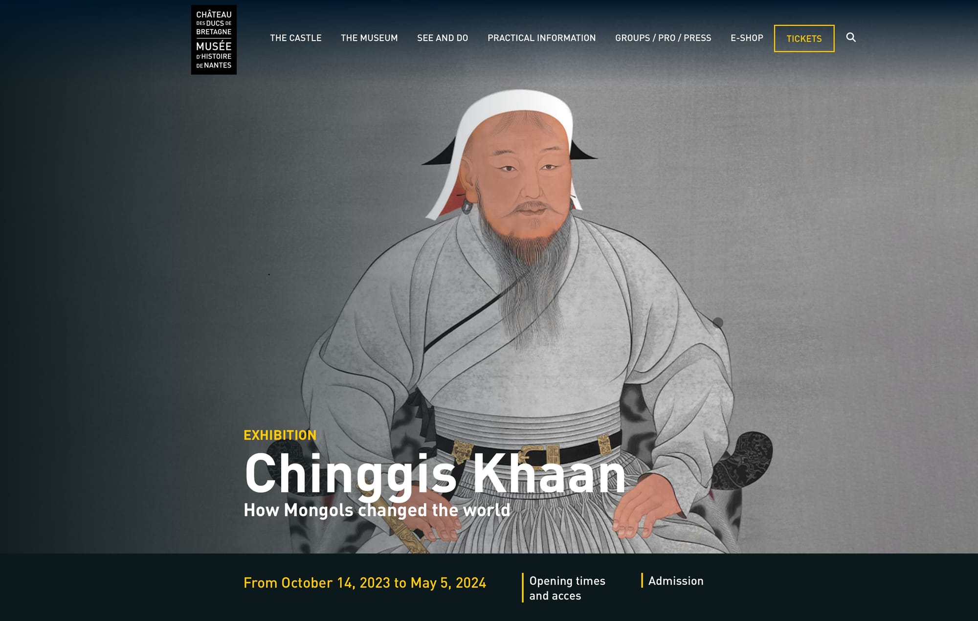 Website for the Chinggis Khan exhibit.