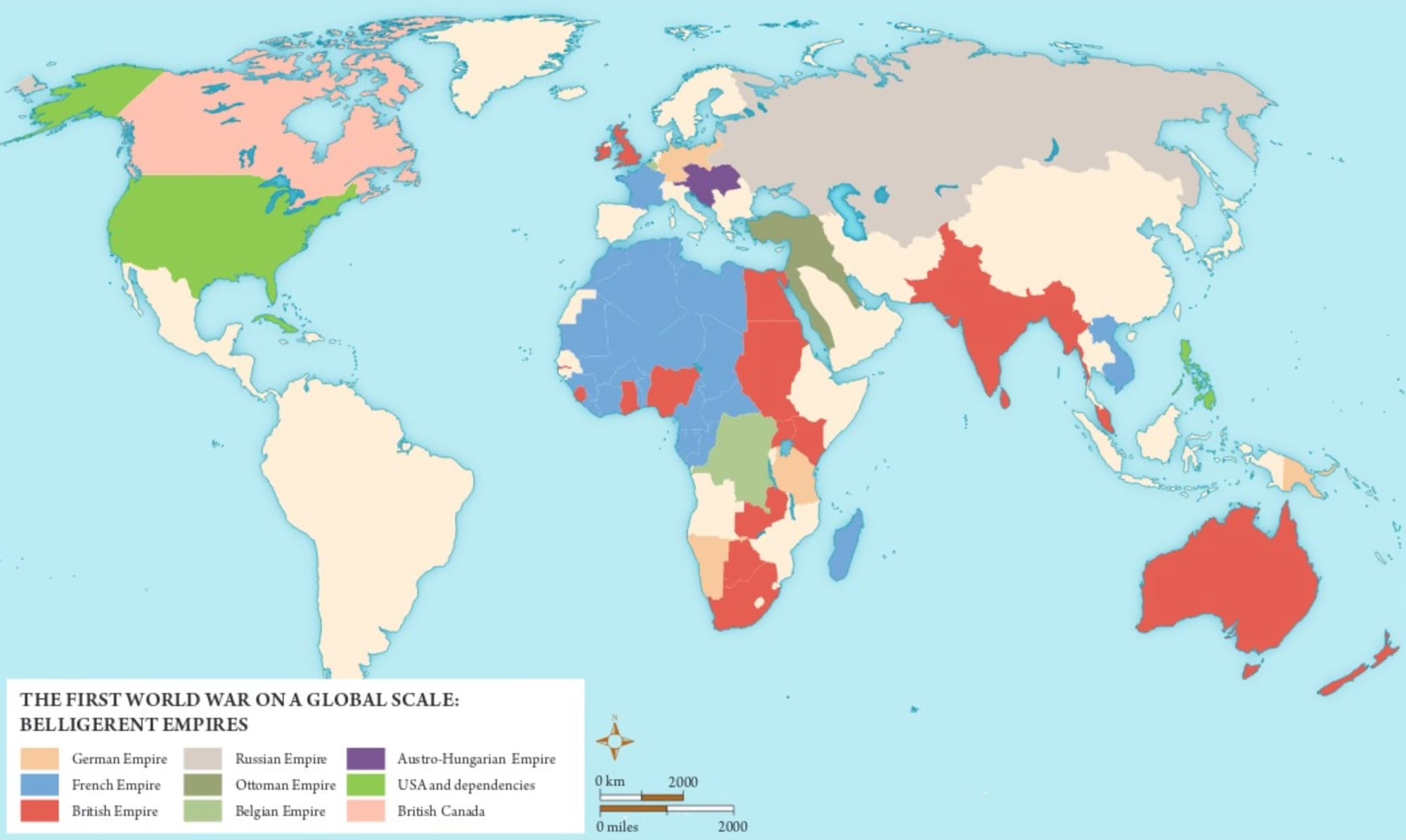 First World War as a War of Empires. Source: Empires and Colonies in the Modern World.