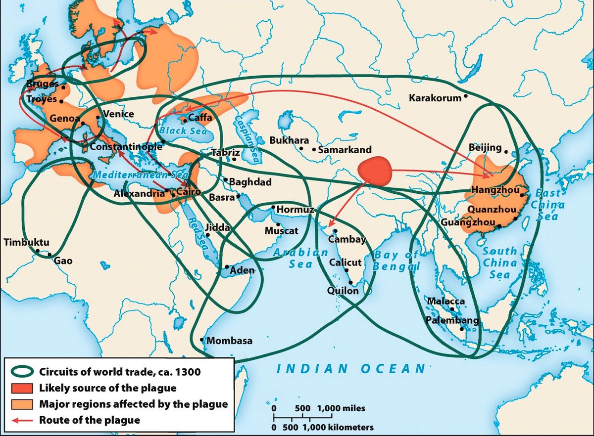 “The Plague Increased And Spread Further”: The Spread Of The Black Death